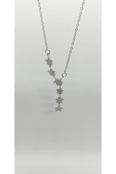 ndjewelry Silver Color Stone Star Figure Necklace