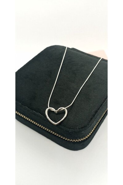 ndjewelry Silver Color Heart Necklace
