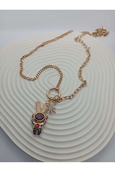ndjewelry قلادة على شكل أرنب ملون