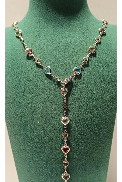 Monalisa Home Luxurious Figured Ornate Colored Stone Y Necklace