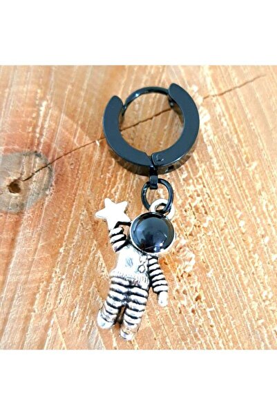 Monalisa Home Steel Astronaut Black Earrings