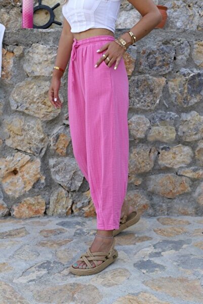 bytugcekaya Rosa Naturleinen-Hose
