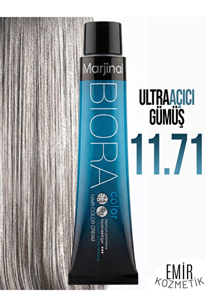 Marjinal Biora Saç Boyası - 11.71 Ultra Açıcı Gümüş + Pierra Oksidan 60 ml