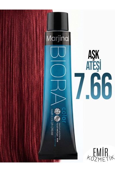 Marjinal Biora Saç Boyası - 7.66 Aşk Ateşi + Pierra Oksidan 60 ml