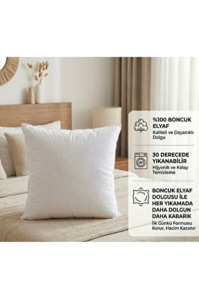 Pratic Home 1 Adet 55x55cm 500 gr 1. Kalite %100 Boncuk Silikonlu Kare Kırlen...