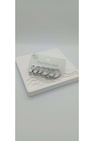 ndjewelry مجموعة أقراط هاكلا صغيرة فضية اللون
