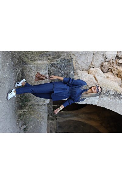 bytugcekaya Σετ μπλε καρότο με παντελόνι και πουκάμισο τζιν