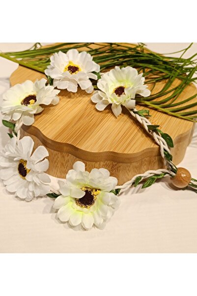 Monalisa Home تاج محبوك على شكل زهرة مزخرفة