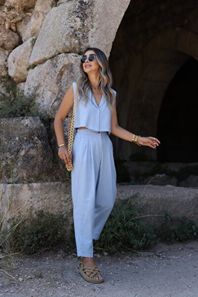 bytugcekaya Σετ Λινό Καρότο με Μπλε Γιλέκο