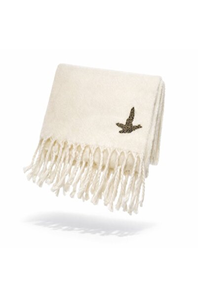 ndjewelry White Stone Scarf – Bird Detail