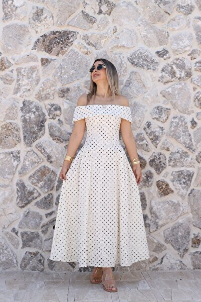 bytugcekaya Екрю рокля на точки с Мадона яка