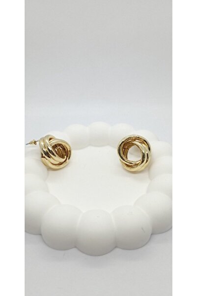 ndjewelry الذهب اللون مزدوجة حلزونية هوب القرط