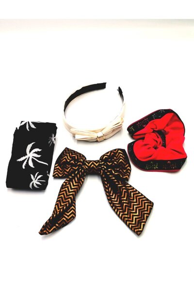Monalisa Home Colorful Patterned Crown Buckle Bandana Set