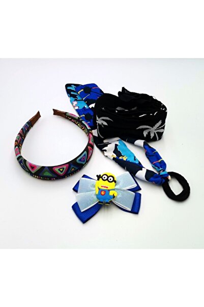 Monalisa Home Colorful Patterned Crown Buckle Bandana Set