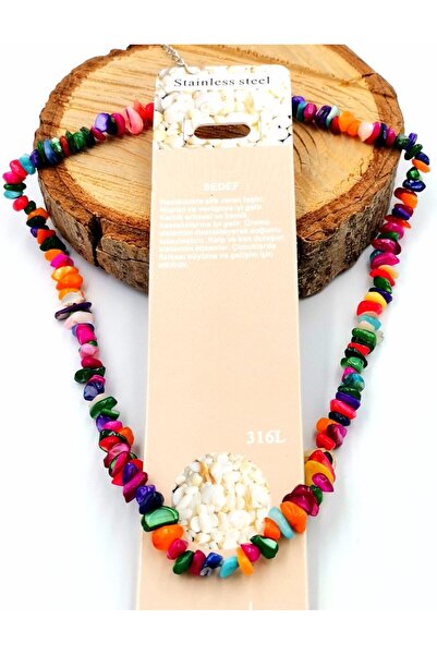 Monalisa Home ''' Natural Stone Steel Chain Luxury Necklace