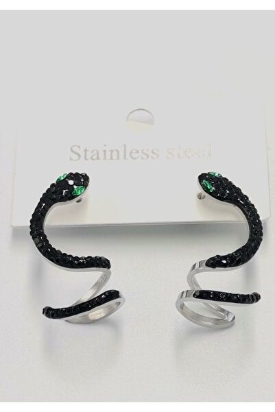 Monalisa Home Snake Motif Steel Earrings