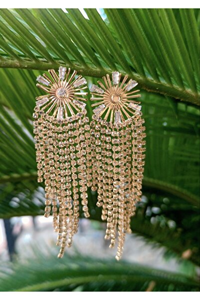 Monalisa Home Yellow Color Zircon Stone Luxury Evening Dress Earrings