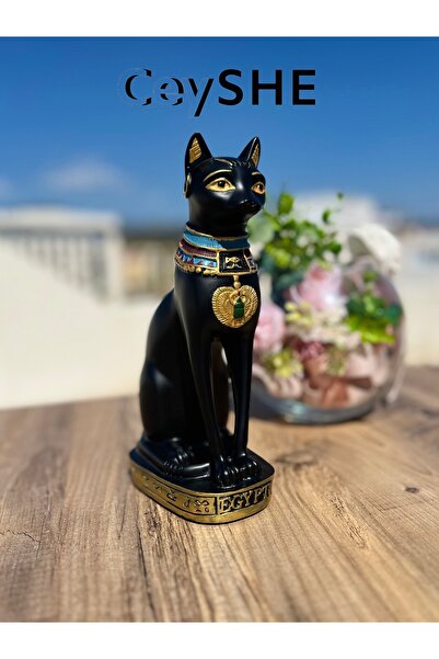 CeyShe Dekoratif Büyük Antik Mısır Kedisi 25 Cm Biblo - Premium Hediye - Ev H...