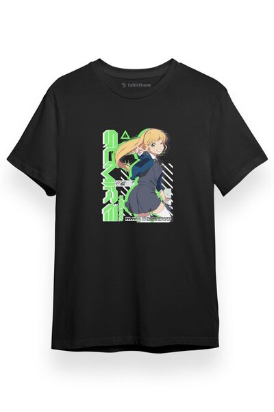 Tshirthane شيطان القاتل أنيمي جيوتارو ملصق أسود قصير الأكمام الرجال التي شيرت