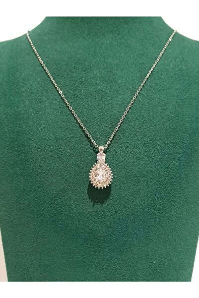 Monalisa Home Silver Color Luxury Figured Flashy Necklace
