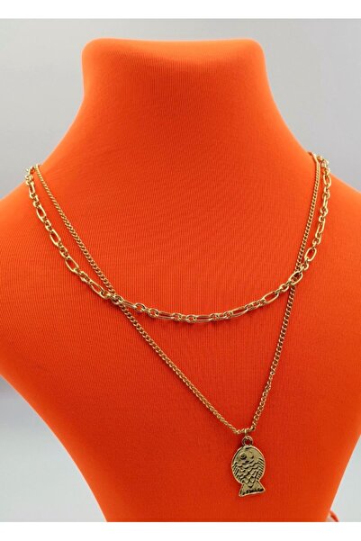 Monalisa Home Special Design Gold Color Necklace with Chain Figure
