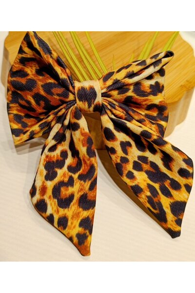 Monalisa Home Luxurious Flashy Leopard Figured Bow Clip Buckle