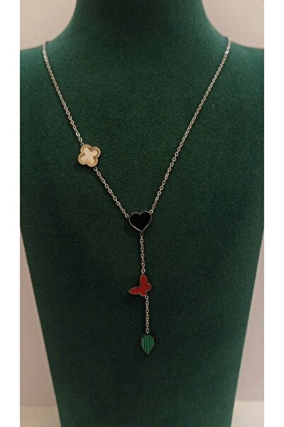 Monalisa Home Silver Color Luxury Figured Fancy Y Necklace