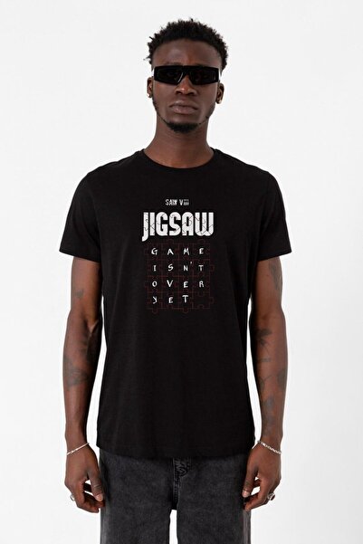 Tshirthane Jigsaw Game nu este încă oprit Tricou negru pentru bărbați