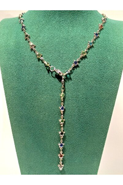 Monalisa Home Luxurious Figured Ornate Colored Stone Y Necklace
