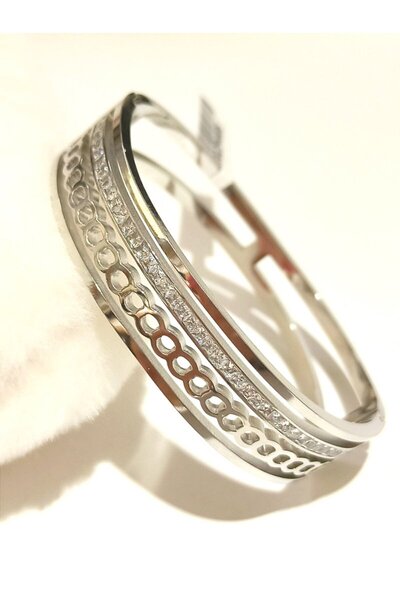 Monalisa Home Silver Color Luxurious Figured Ornate Bracelet