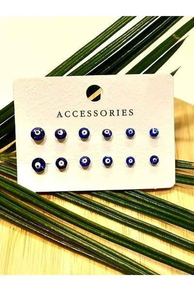 Monalisa Home Multi Colored Evil Eye Bead Earrings