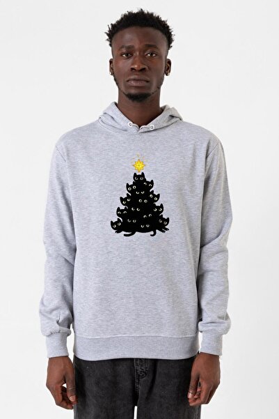 Tshirthane Meowy Christmas Grimelanj muška majica sa kapuljačom 3ip