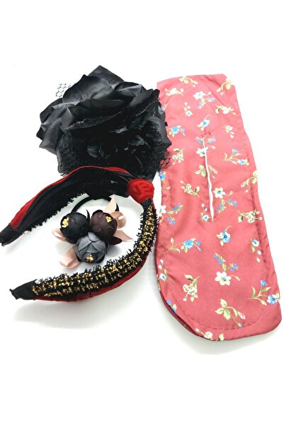 Monalisa Home Colorful Patterned Crown Buckle Bandana Set