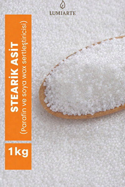 Lumiarte 1 Kg Stearik Asit Stearin Mum Sabun ve Kozmetik Hammaddesi