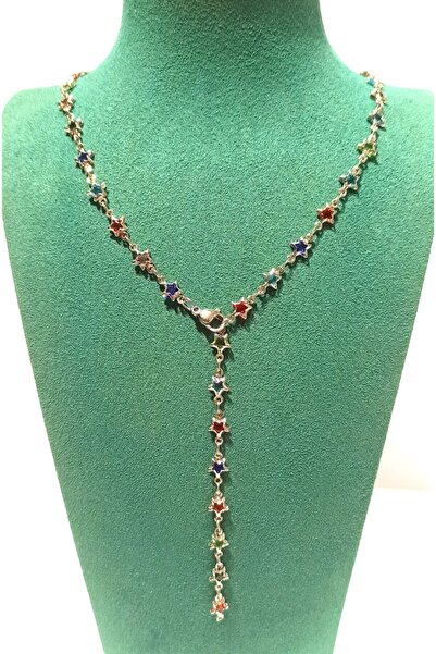 Monalisa Home Luxurious Figured Ornate Colored Stone Y Necklace
