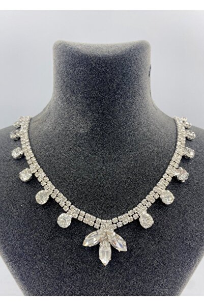 Monalisa Home Evening Dress Zircon Stone Necklace and Earring Set