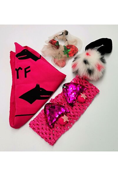 Monalisa Home Colorful Patterned Crown Buckle Bandana Set