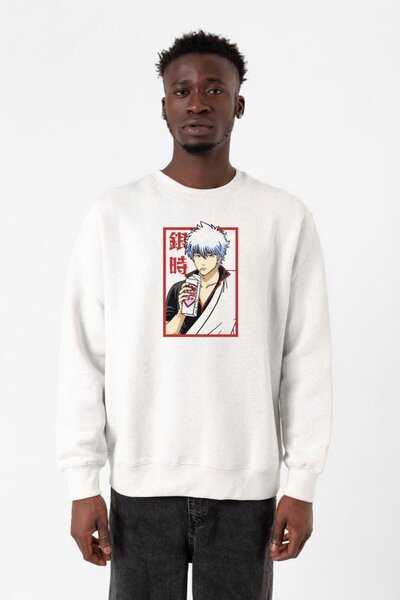 Tshirthane Gintama anime Gintoki voćni sok bela muška 2ip majica