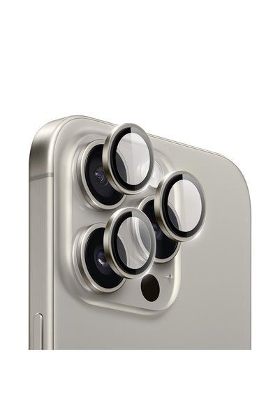 PiyasaSepeti Apple iPhone 16 Pro Gerçek Cam Safir Lens Koruma Titanyum