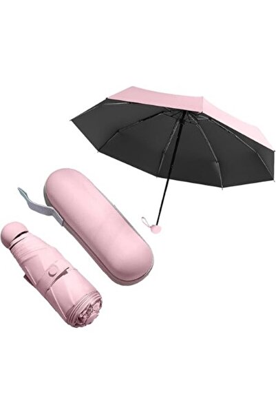 Monalisa Home Pembe Renk Katlanır Çanta İçi Lüks Şemsiye