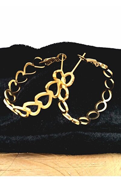 Monalisa Home Gold Color Figured Steel Earrings