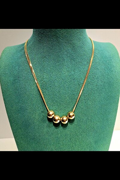 Monalisa Home Yellow Color Luxurious Figured Showy Steel Necklace