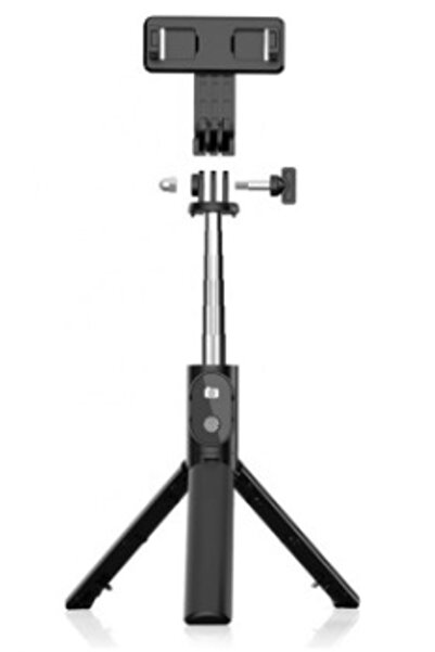 OEM Selfie Stick cu telecomanda bluetooth si trepied P20S negru