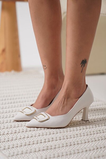 TRENDELLA حذاء نسائي بكعب أبيض TR12MS07B