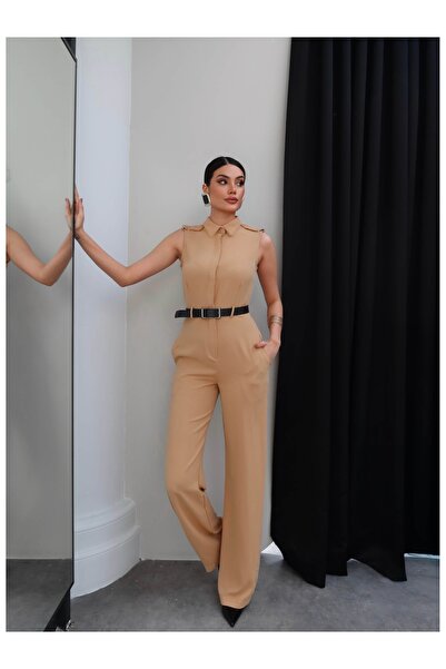 ESRAHELVACI Ολόσωμη φόρμα Caramel Zero Sleeve με ζώνη