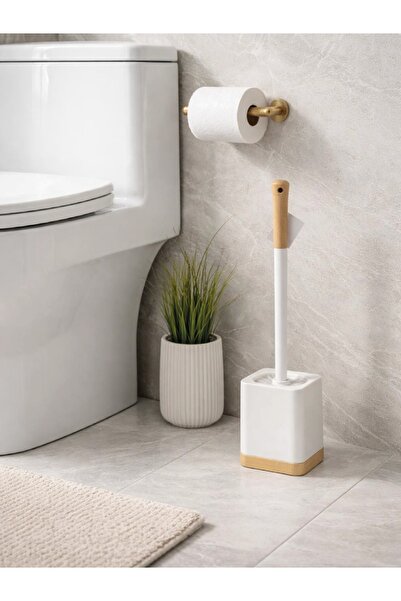 Vichy Μοντέρνα βούρτσα τουαλέτας με ξύλινη λεπτομέρεια και βάση – Κομψή βούρτ...