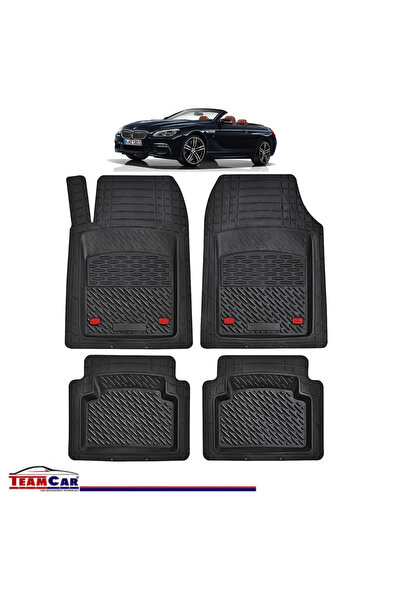 TEAMCAR Πατάκια αυτοκινήτου τύπου δίσκου συμβατά με BMW Σειρά 6 F12 Cabrio (2...