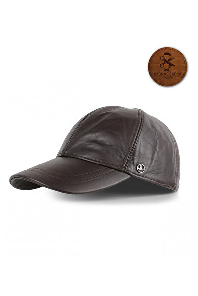 KARNAS ŞAPKA ΚΑΦΕ ΔΕΡΜΑΤΙΝΟ ΑΘΛΗΤΙΚΟ ΚΑΠΕΛΟ