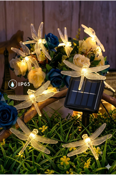 AKBU Solar Güneş Enerjili 30 Yusufçuk Böceği Figürlü Led 7 MT Gün Işığı Bahçe...