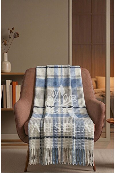 Ahsela Home Dinarsu Cozy Life Desenli Pamuklu TV Battaniyesi 130x170 – Dekora...